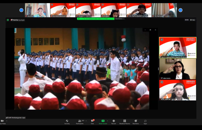 Pengibaran bendera merah putih