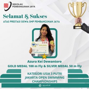 Gold Medals 100 m Fly Jakarta Open Swimming Championship