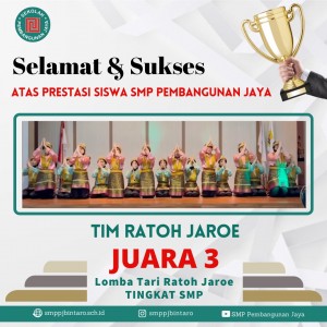Juara 3 Ratoh Jaroe Tingkat SMP